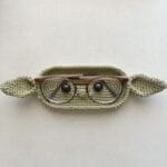 Creative gift handmade crocheted glasses box storage box key box