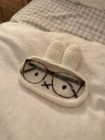 Creative gift handmade crocheted glasses box storage box key box