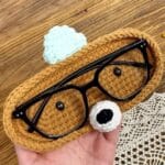 Creative gift handmade crocheted glasses box storage box key box