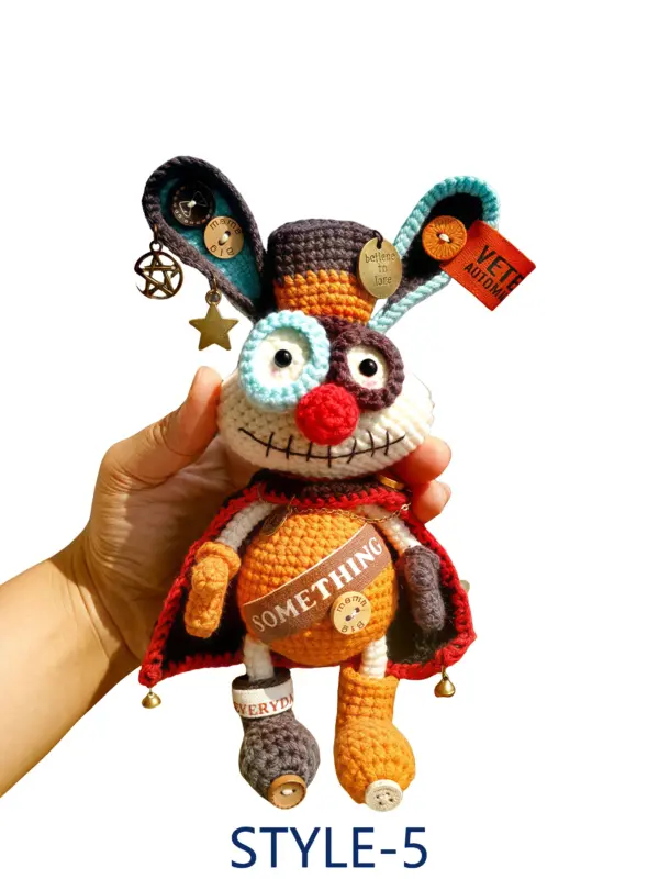 Personalized Crocheted Rabbit Doll Pendant Keychain